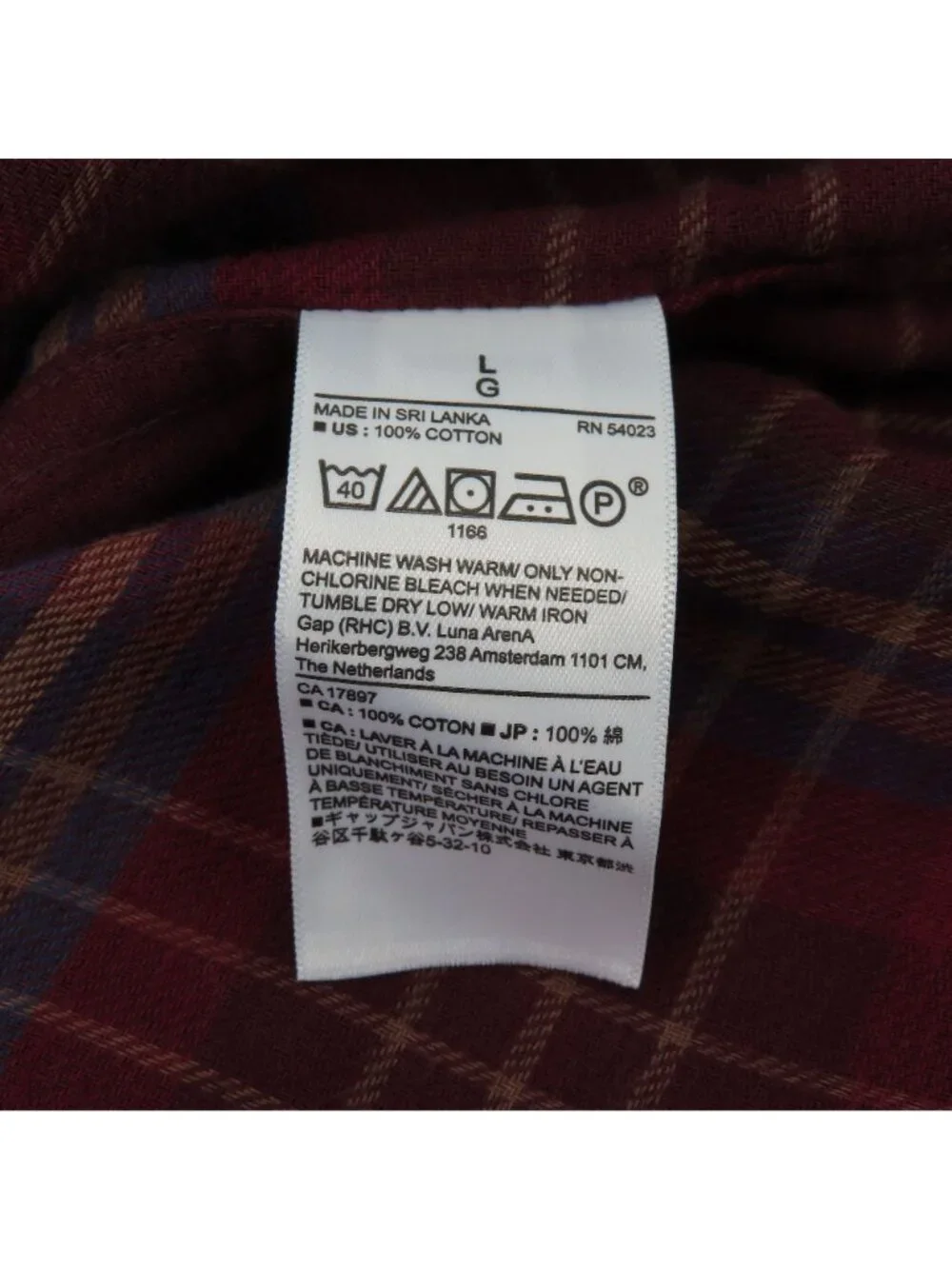 Banana Republic Mens Large Standard Fit Red Wine Collar Button Front Shirt NEW
